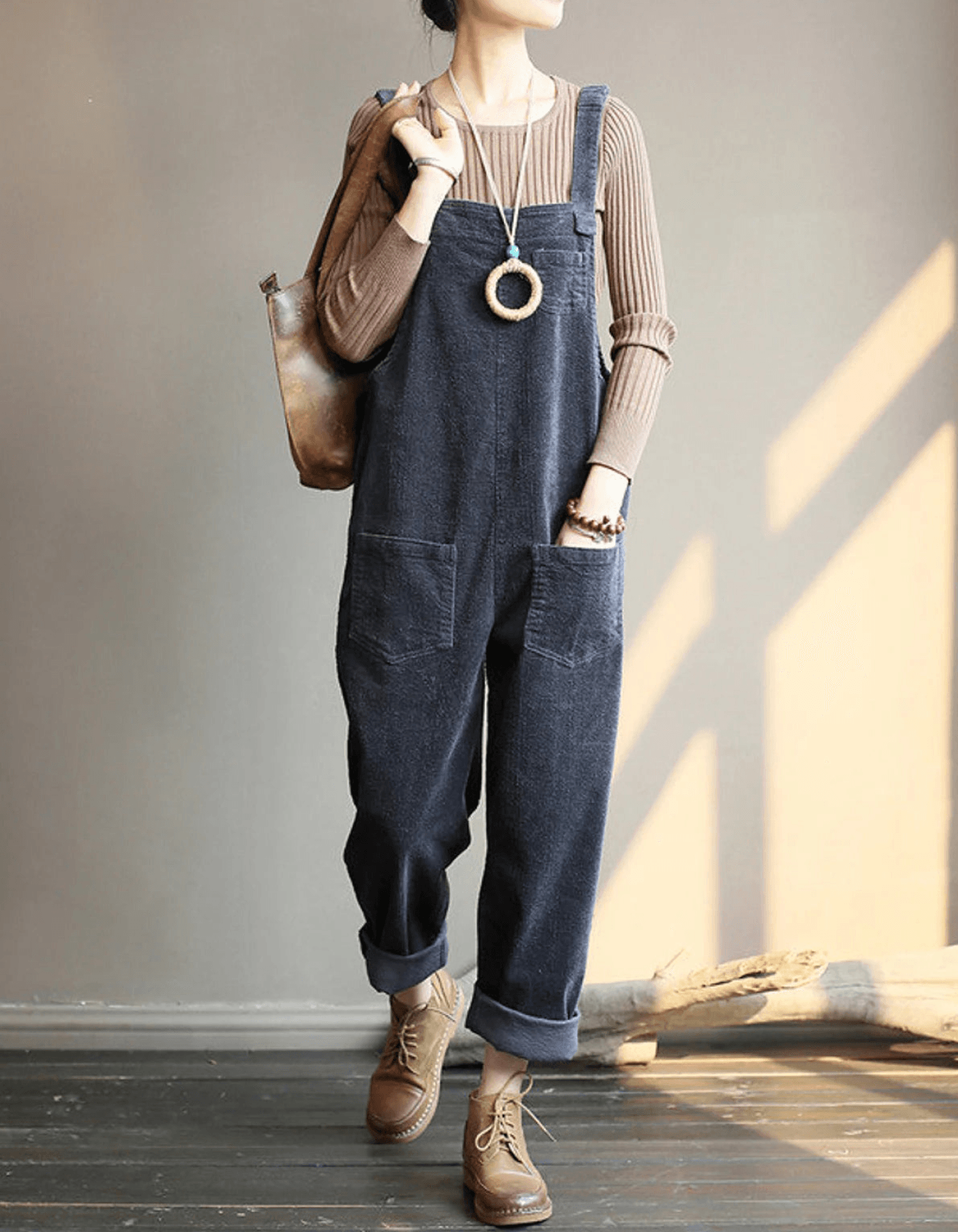 Ella Velvet Jumpi Deluxe - Corduroy overall met wijde pijpen