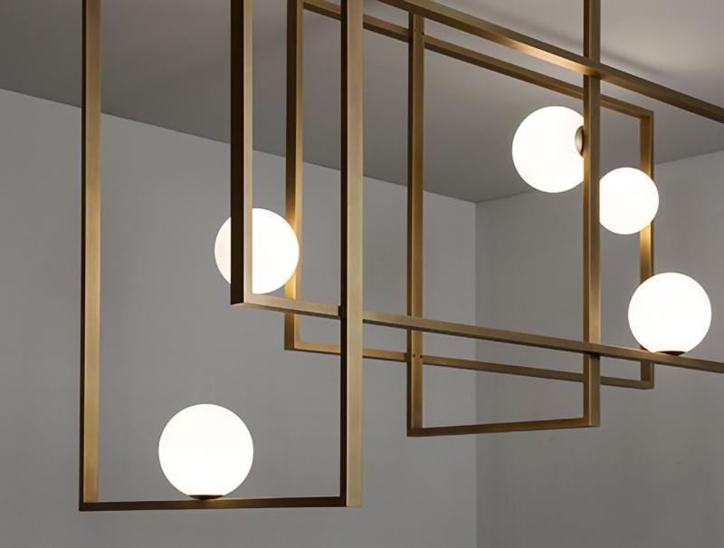 Juul Glass Brass Ceiling Light