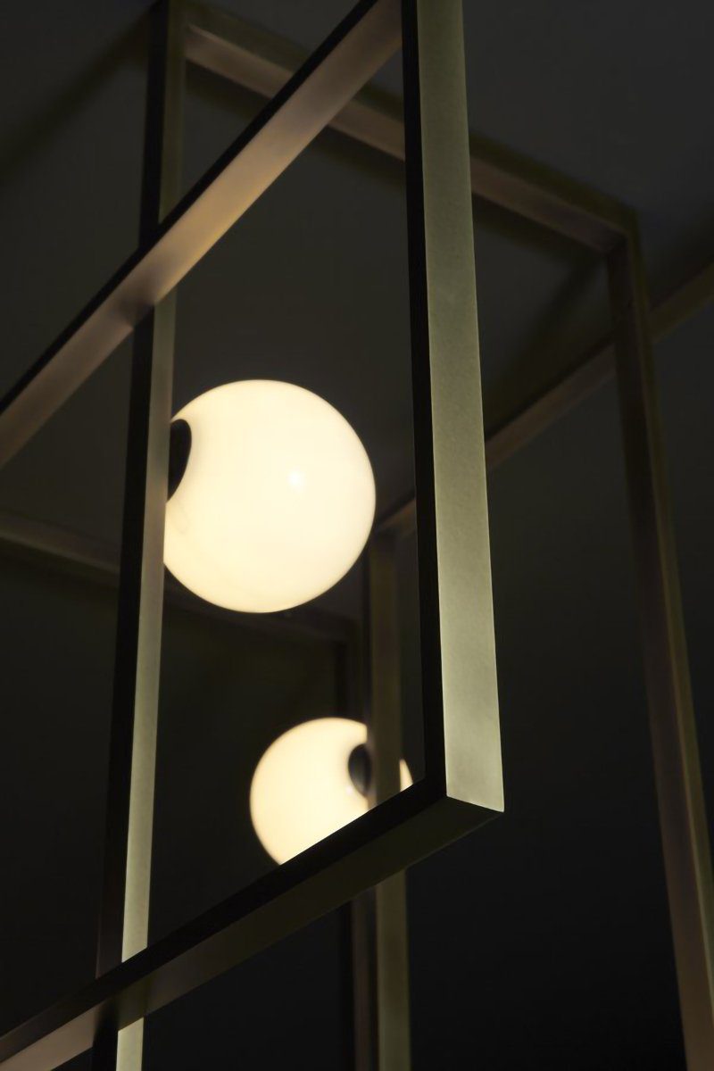 Lampada da soffitto in ottone e vetro Juul