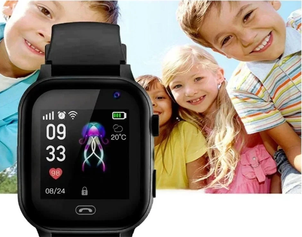 Montre intelligente GPS 4G pour enfants - Appels vidéo, SOS et jeux pour enfants