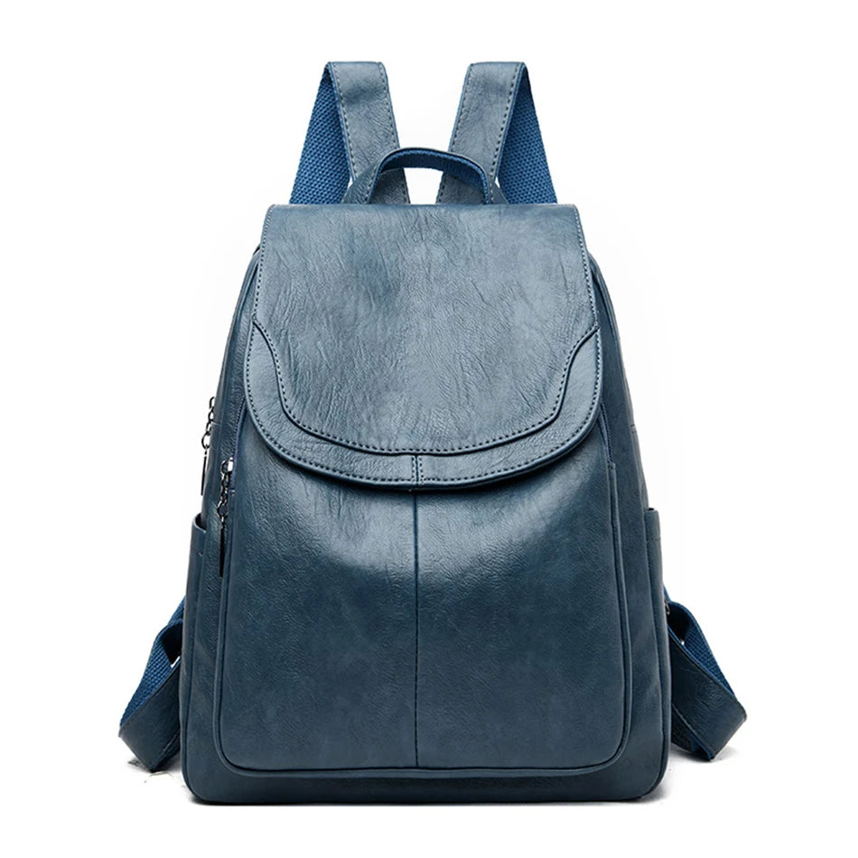 Anti theft Mini Leather Backpack for Women