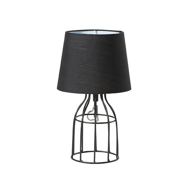 Black metal retro bedside lamp