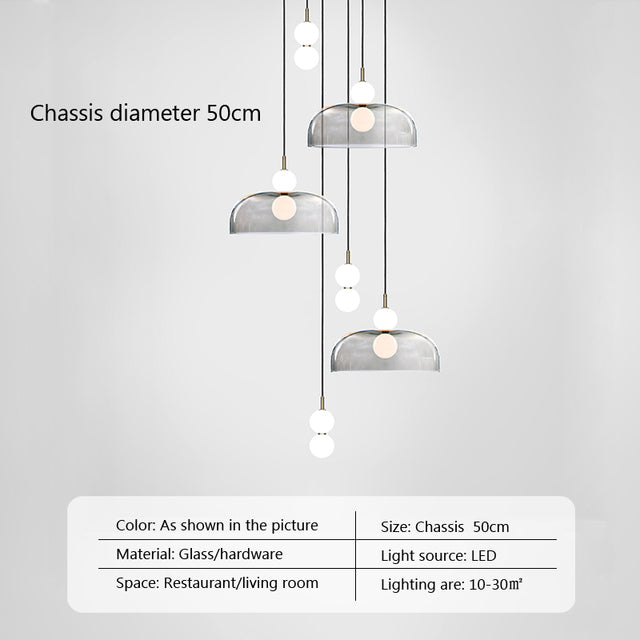 Dawson loftslampe i glas