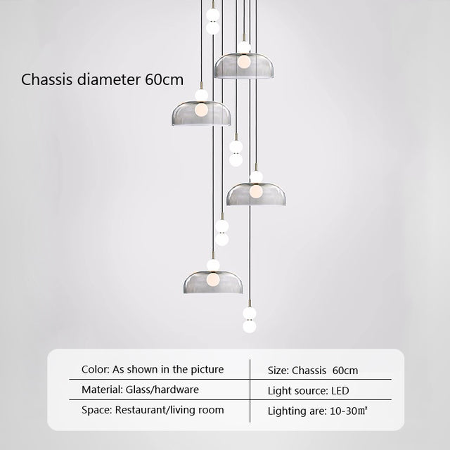 Lámpara de techo de cristal Dawson