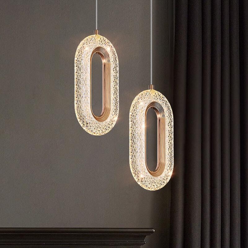 Lyxig diamantring guld taklampa - Kristallinspirerad modern belysningsarmatur