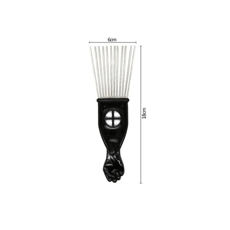 Antistatisk Afro Pick Comb av metall