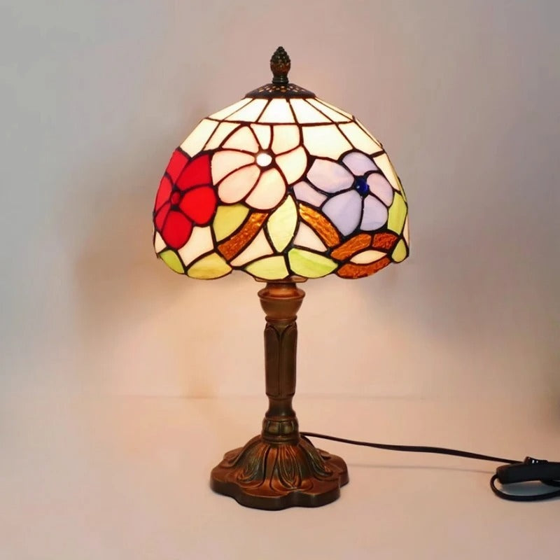 Barock Retro LED Bordslampa E27 - Vintage Tiffany Glas