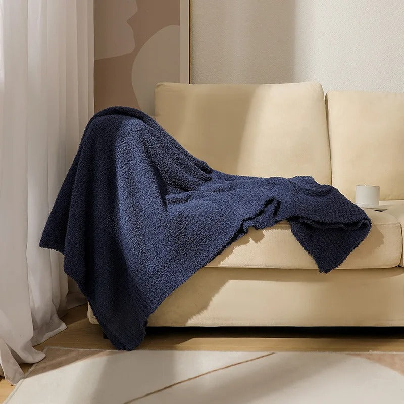 Half Velvet Knitted Blanket – Comfortable & Stylish for Every Season