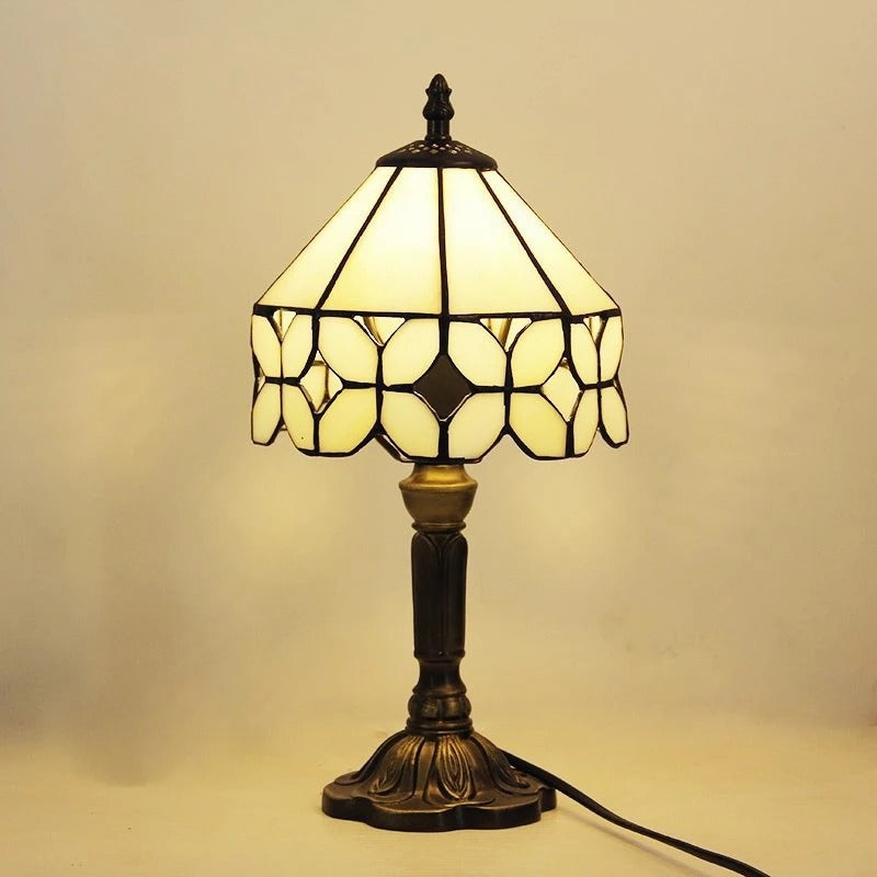 Barokke Retro LED Tafellamp E27 - Vintage Tiffany Glas