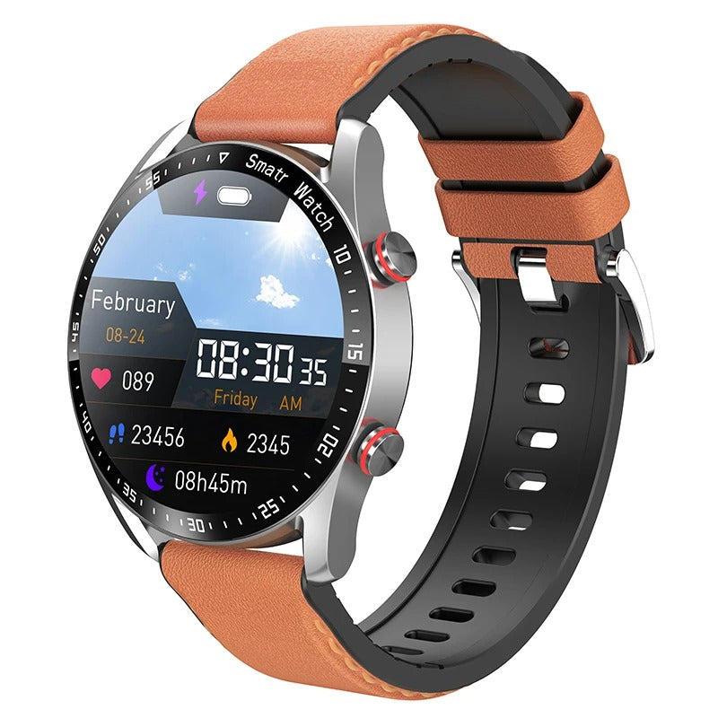 Montre intelligente active pour hommes – Design élégant avec suivi de la condition physique Bluetooth