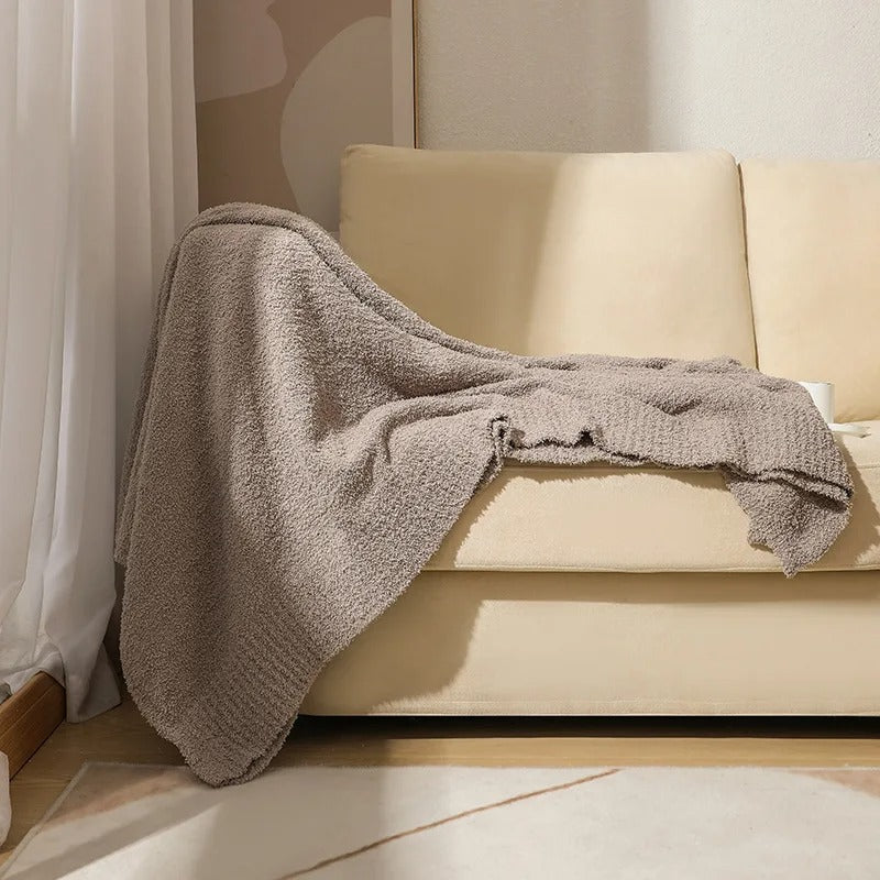 Half Velvet Knitted Blanket – Comfortable & Stylish for Every Season