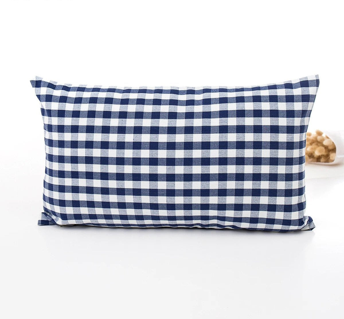 Housse de coussin à carreaux – Coton/Polyester