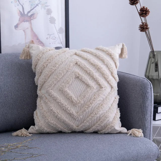 Marokkansk Boho Tufted Putetrekk