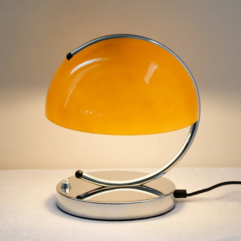 Dansk design glas skrivbordslampa - Modern svampformad belysning