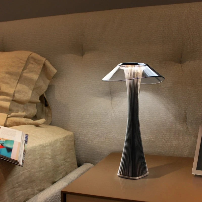 Lampada da tavolo a LED in cristallo - Lampada di proiezione d'atmosfera per ristorante e camera da letto