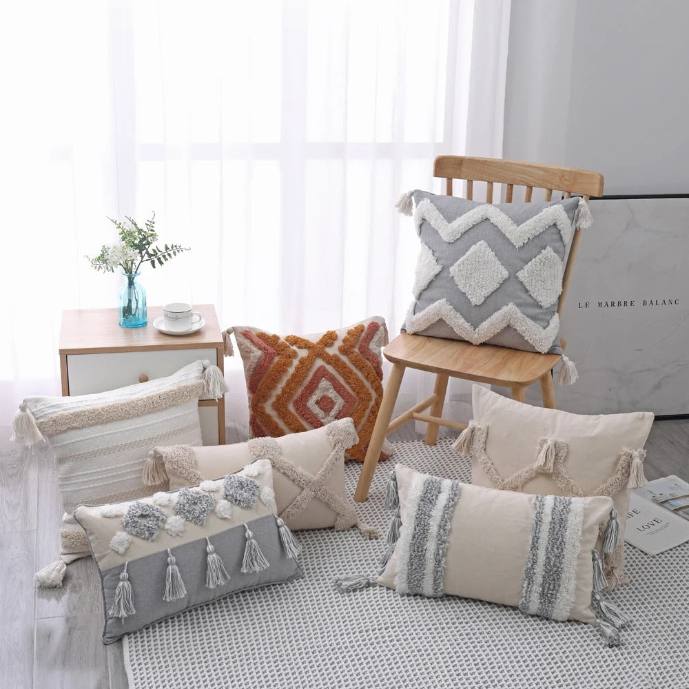 Marokkansk Boho Tufted Putetrekk