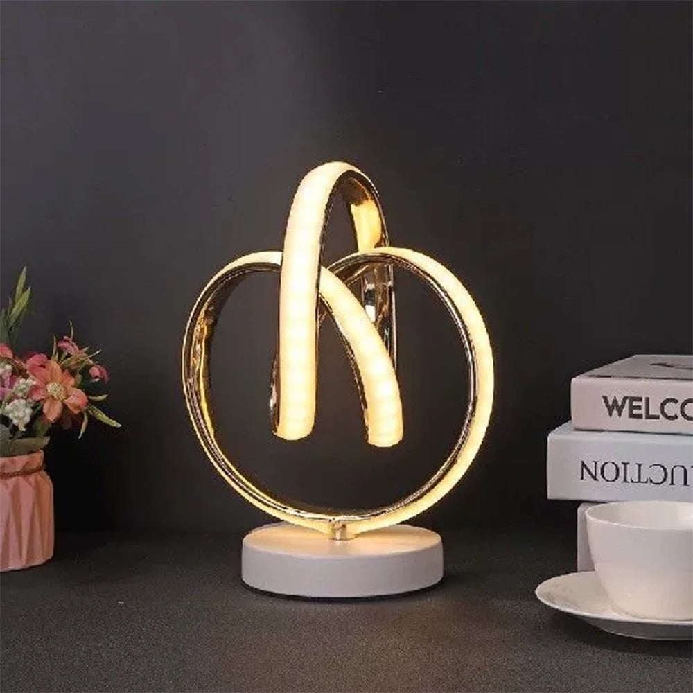 Minimalist LED Table Lamp - Curved Design for Stylish Home Decor