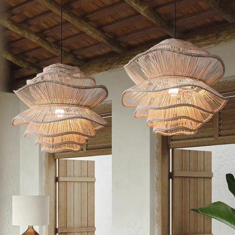 Lampadario in rattan Samara