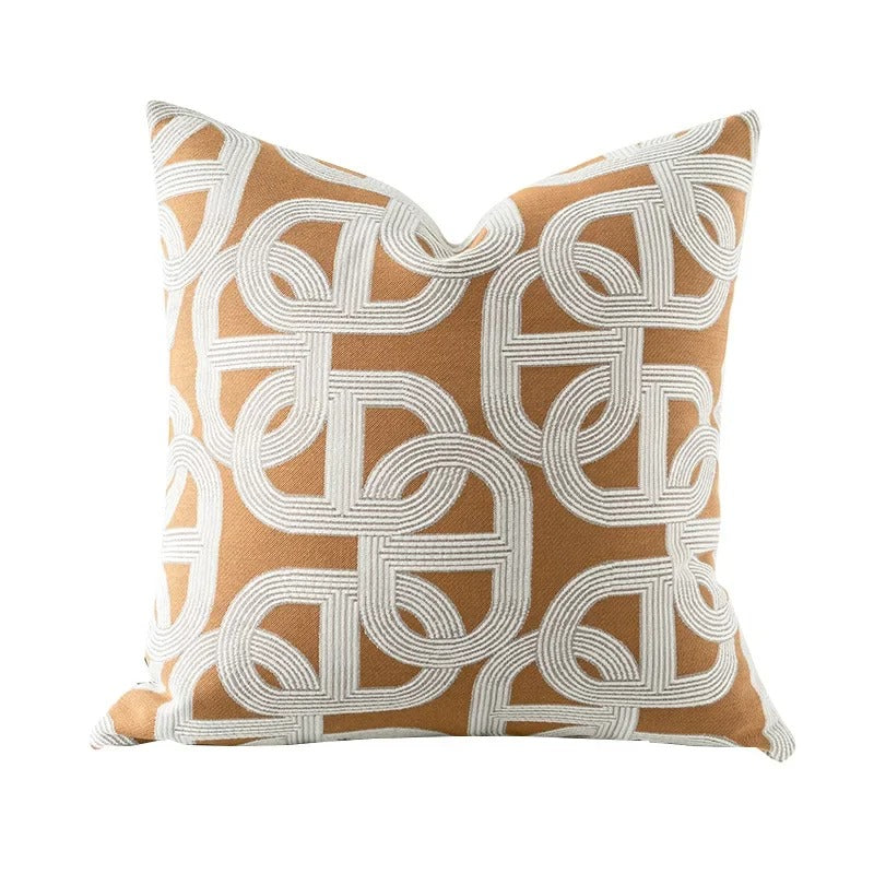 Luxury Double Sided Geometric Jacquard Cushion Cover