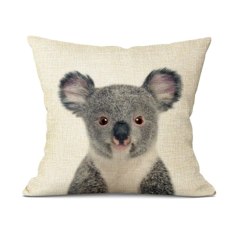 Cute Baby Animal Cushion Cover – Cheerful Nursery Decoration