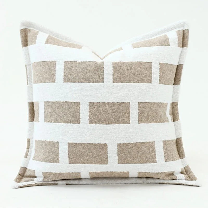 Luxury Double Sided Geometric Jacquard Cushion Cover