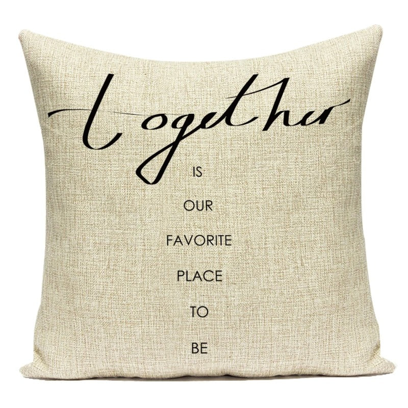 Housses de coussin avec lettres de devise – Un message élégant pour votre intérieur