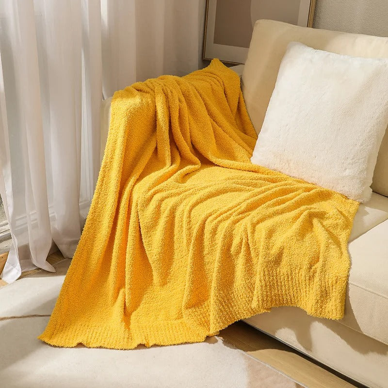 Half Velvet Knitted Blanket – Comfortable & Stylish for Every Season