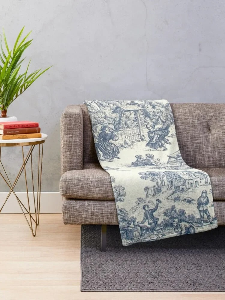 Toile de Jouy Nummer 2 – Decoratieve dekens en bankbekleding