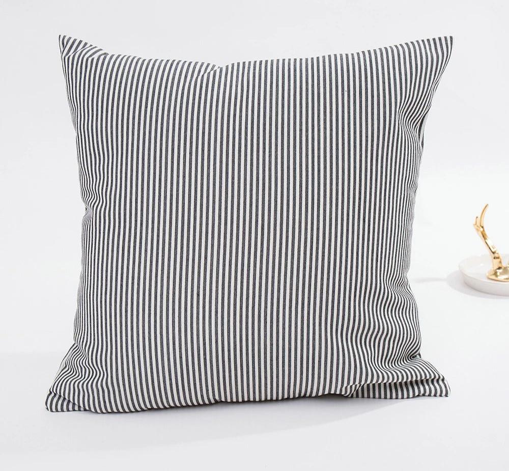 Housse de coussin à carreaux – Coton/Polyester