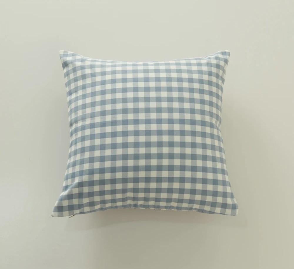 Housse de coussin à carreaux – Coton/Polyester