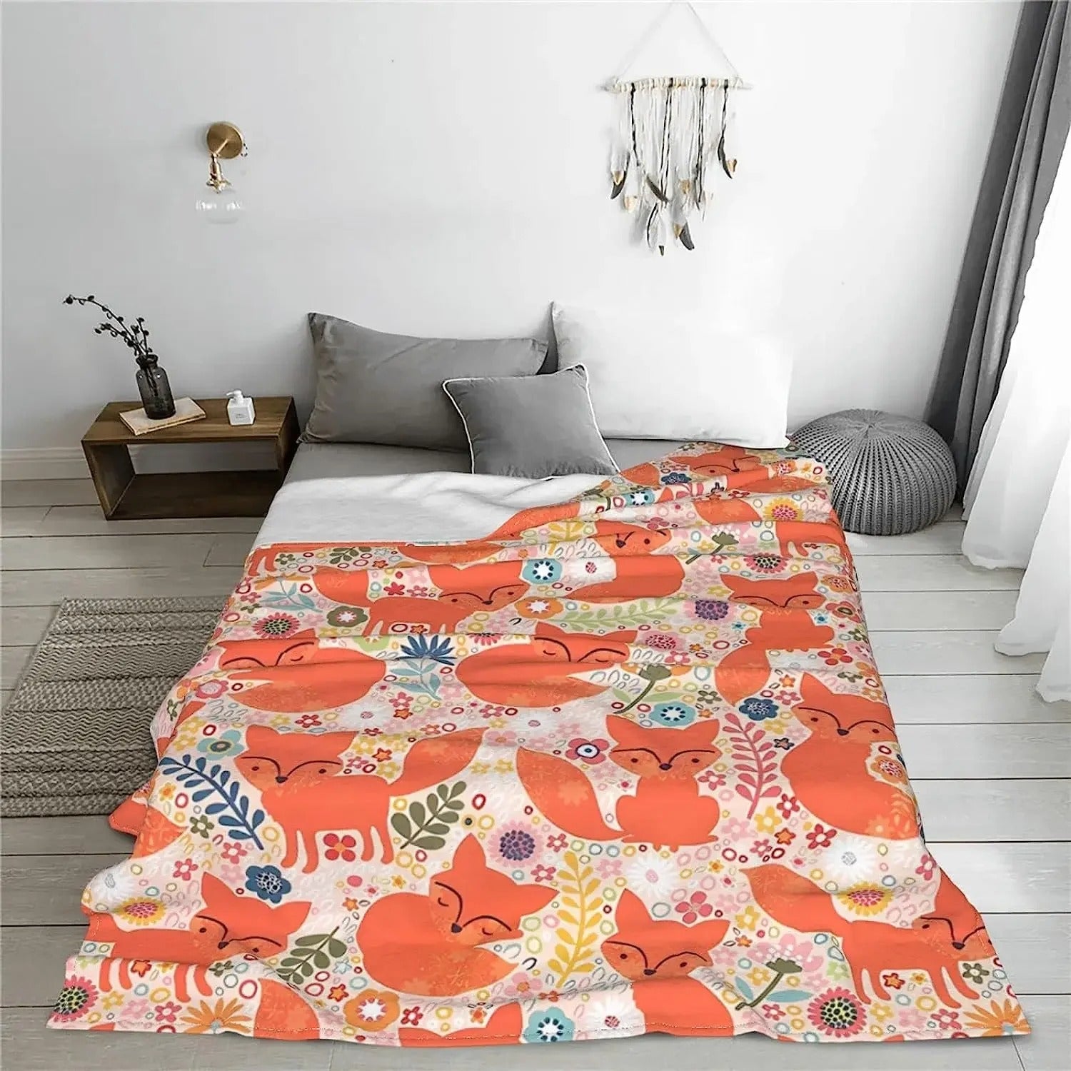 Orange Fox Blanket – Koselige pledd for barn og voksne