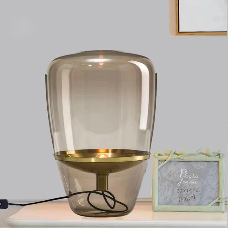 Lampe de table en verre pour salon – Éclairage intérieur élégant