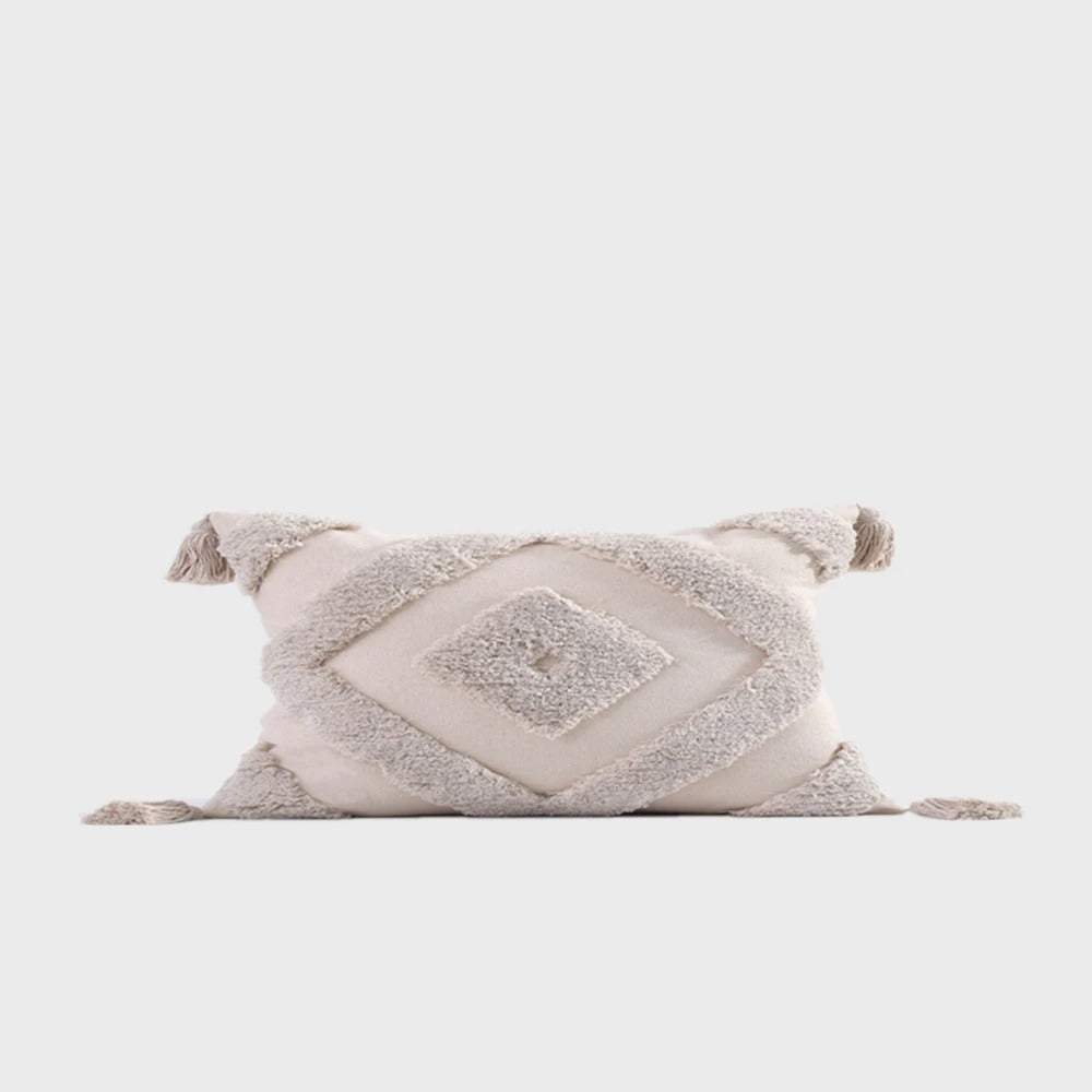 Housse de coussin touffetée style bohème marocain