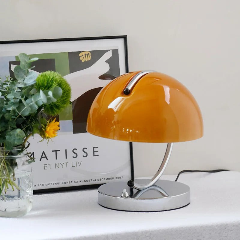 Lampe de bureau en verre au design danois - Éclairage moderne en forme de champignon