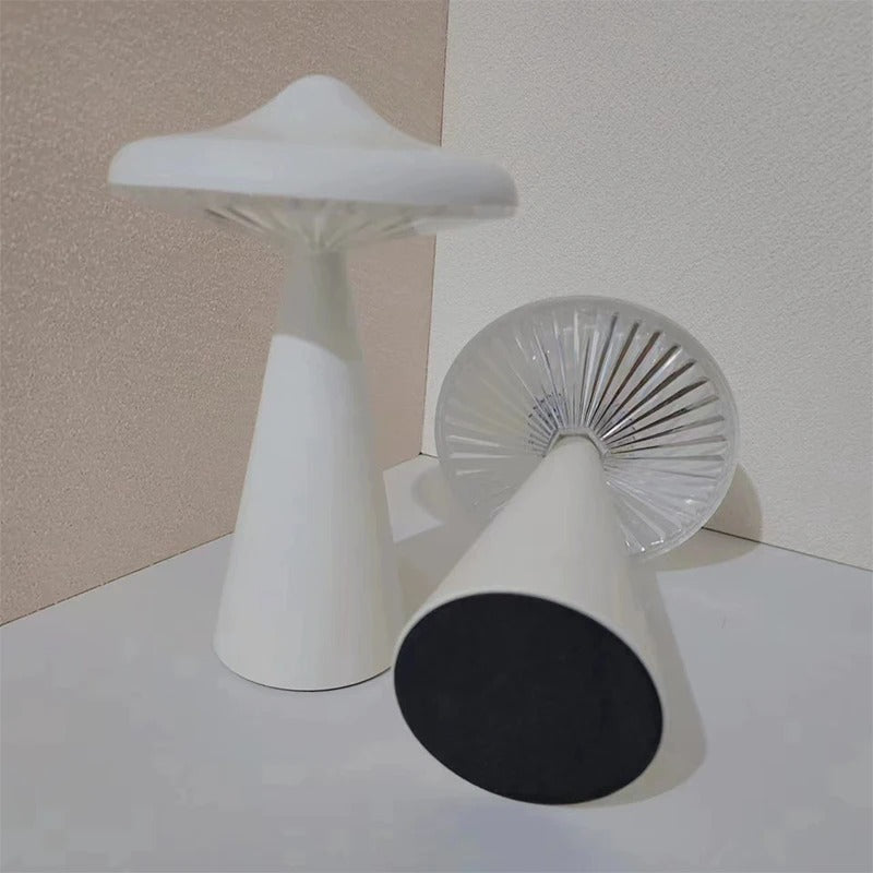 Lampe de table à LED en forme de champignon - Toucher à intensité variable par USB