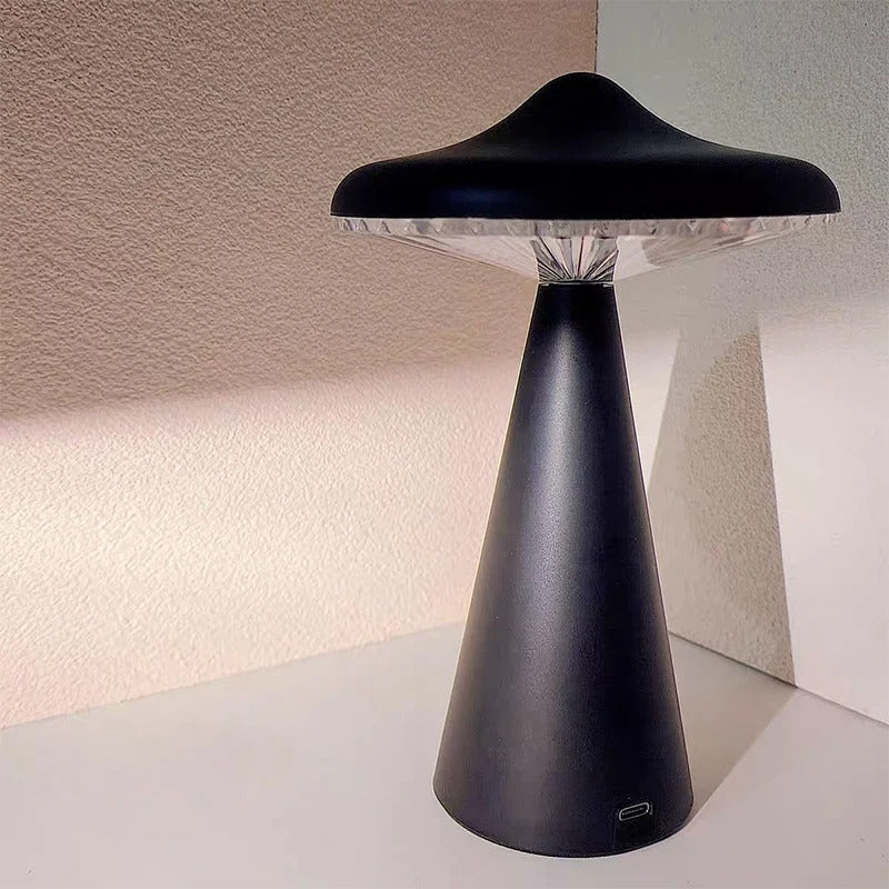 Lampe de table à LED en forme de champignon - Toucher à intensité variable par USB