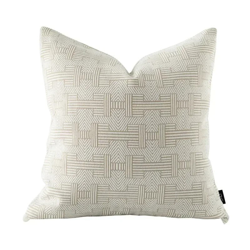 Luxury Double Sided Geometric Jacquard Cushion Cover