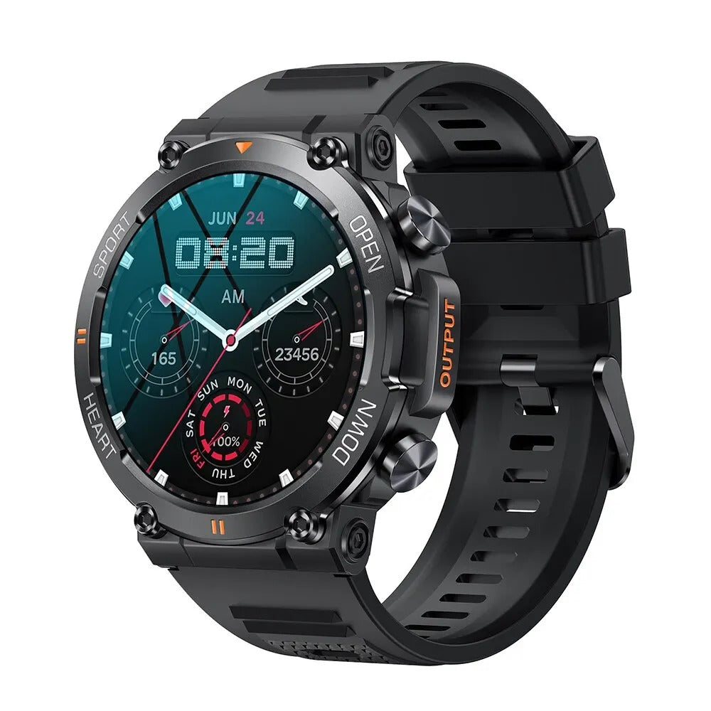 Indestructible Tactical Smartwatch - Durable, Long-Lasting Battery Titan Watches For Men