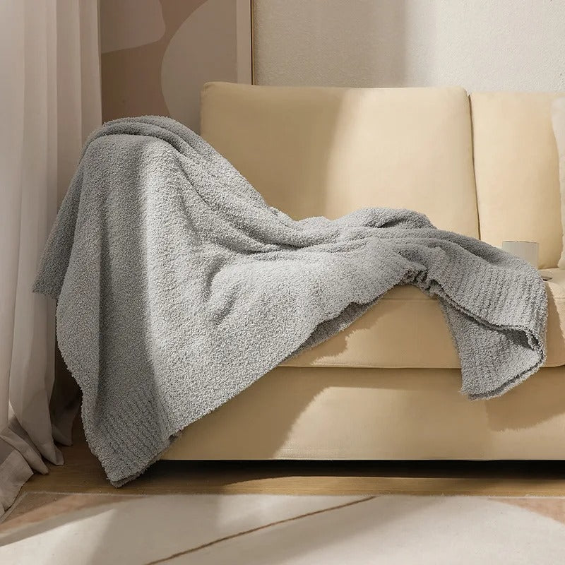 Half Velvet Knitted Blanket – Comfortable & Stylish for Every Season