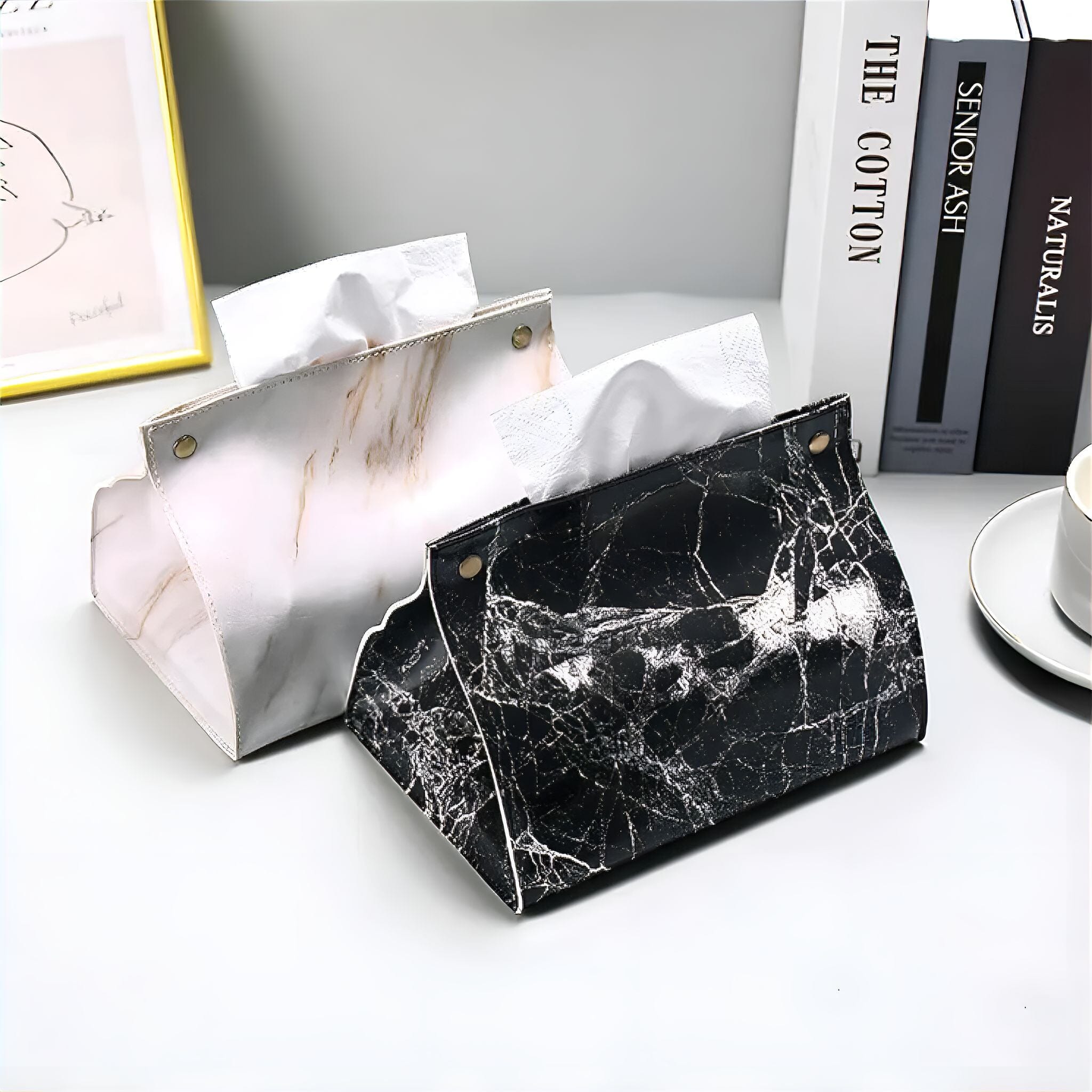 Marble Luxe Tissue Box Cover