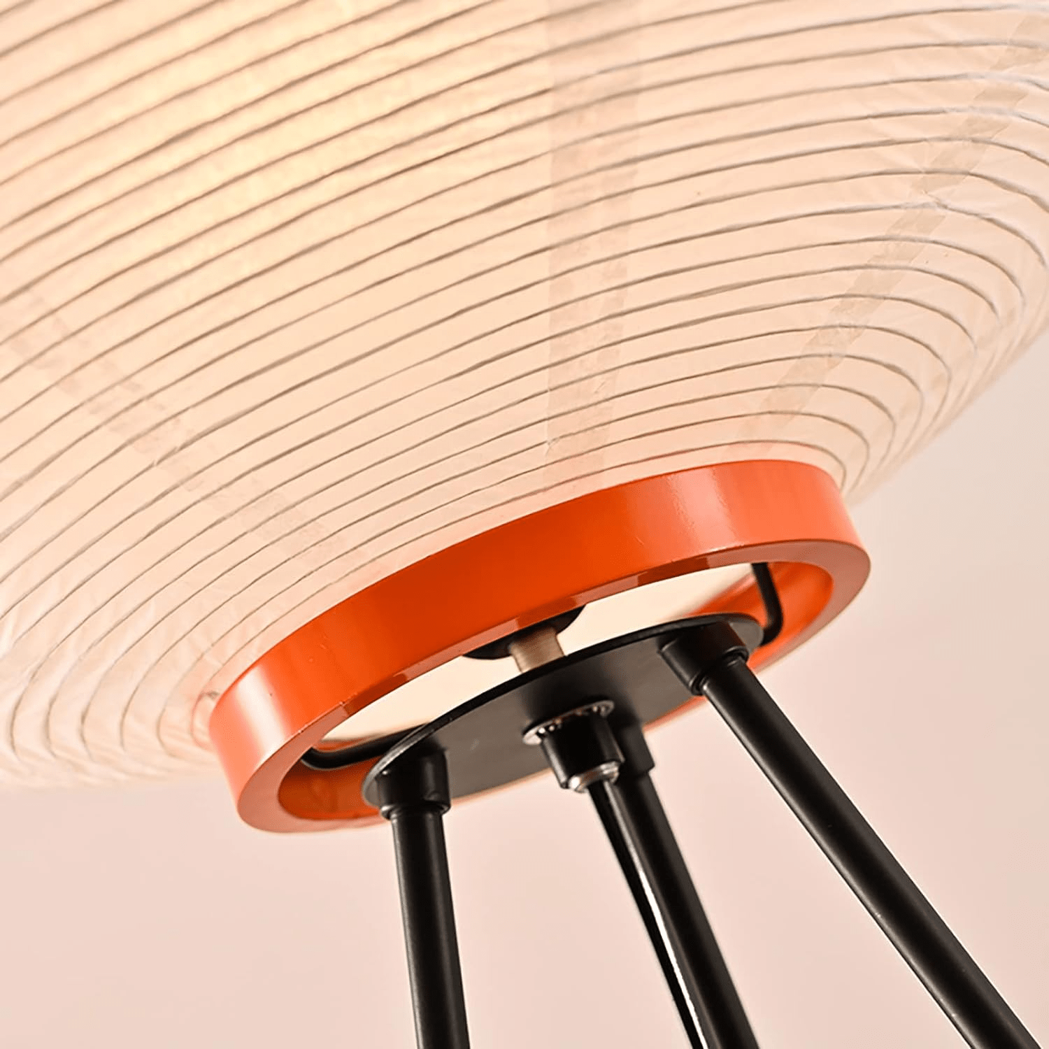 Lampadaire minimaliste en papier de riz japonais