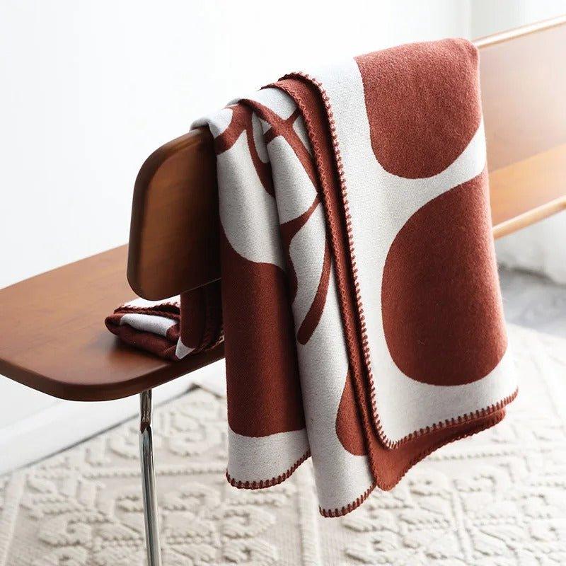 BohoWarm – Couverture de luxe bohémienne avec design abstrait moderne