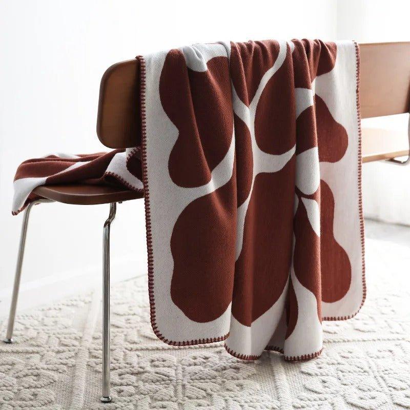 BohoWarm – Couverture de luxe bohémienne avec design abstrait moderne