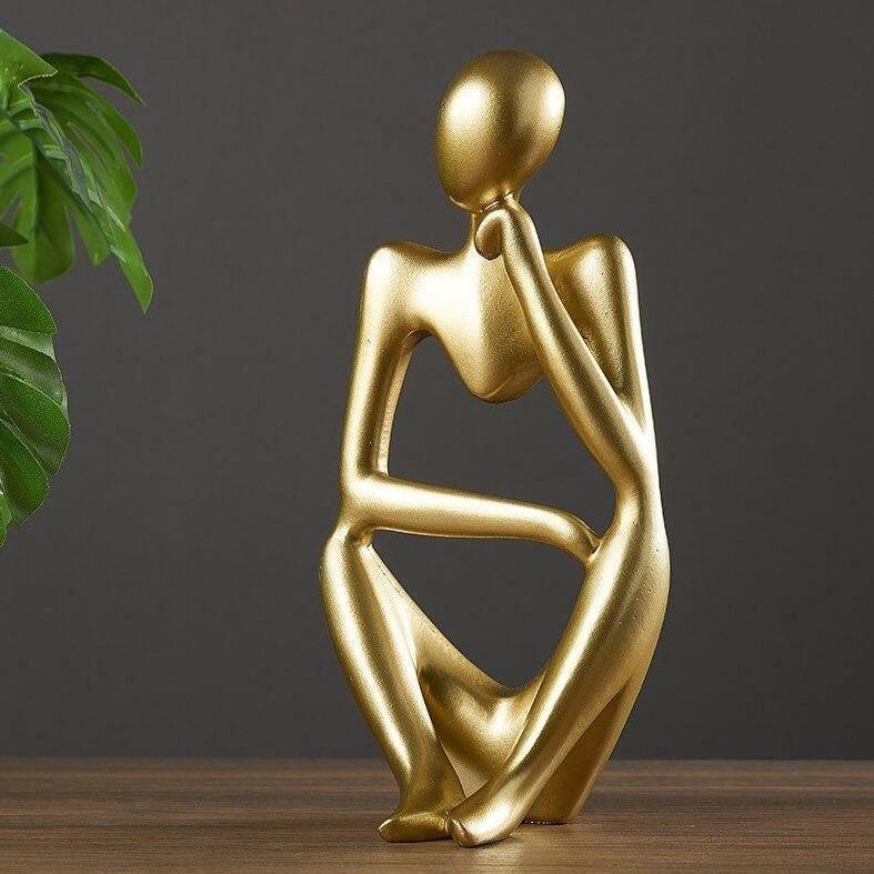 Abstract Thinker Figurine Sculpture