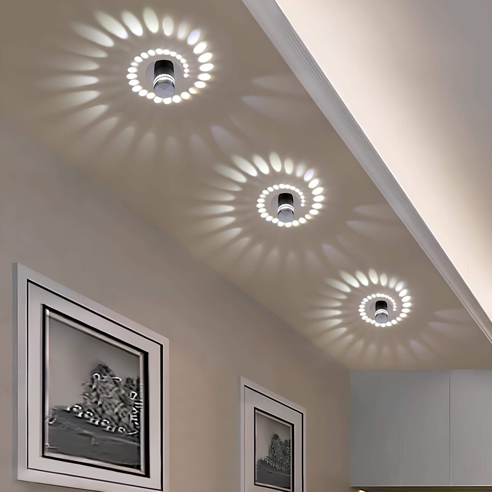 Spiral LED-loftslampe – energieffektivt moderne design