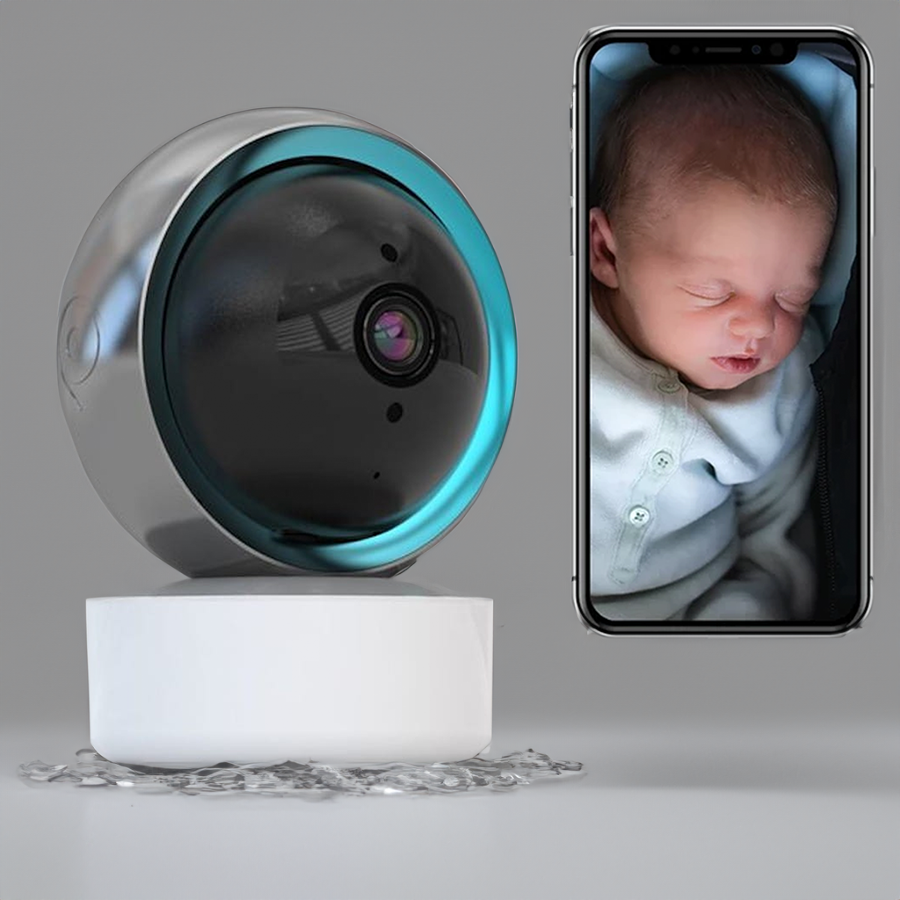 Drahtloser Nachtsicht-HD-Smart-Babymonitor – mit mobiler App