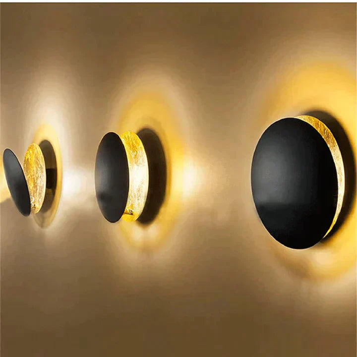 Exclusiva lámpara de pared con diseño LED Eclipse giratoria de 360 ​​grados