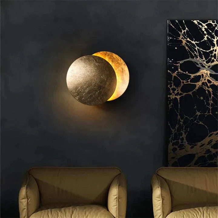 Exclusiva lámpara de pared con diseño LED Eclipse giratoria de 360 ​​grados