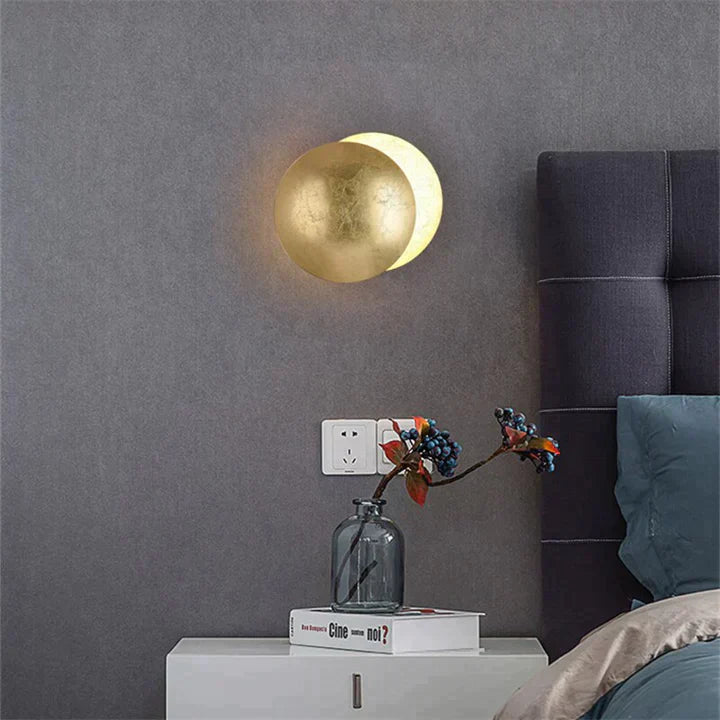 Exclusiva lámpara de pared con diseño LED Eclipse giratoria de 360 ​​grados