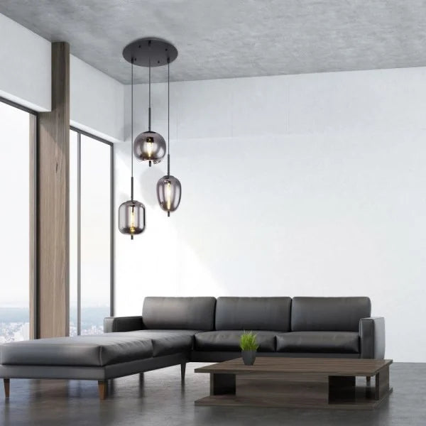 NoirLuxe - Lampe à suspension aux styles différents